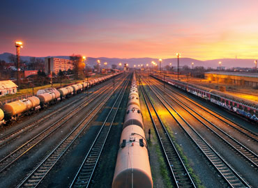 Tank Cars at Station Tank cars at station awaiting cargo